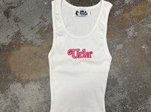 Load image into Gallery viewer, URLAMANIA LOGO WMNS RIBBED TANK (WHITE)