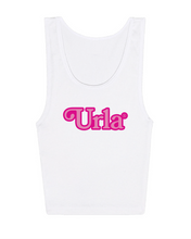 Load image into Gallery viewer, URLAMANIA LOGO WMNS RIBBED TANK (WHITE)